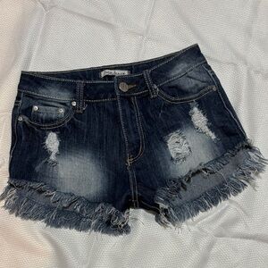 Almost Famous Dark Blue Jean Shorts